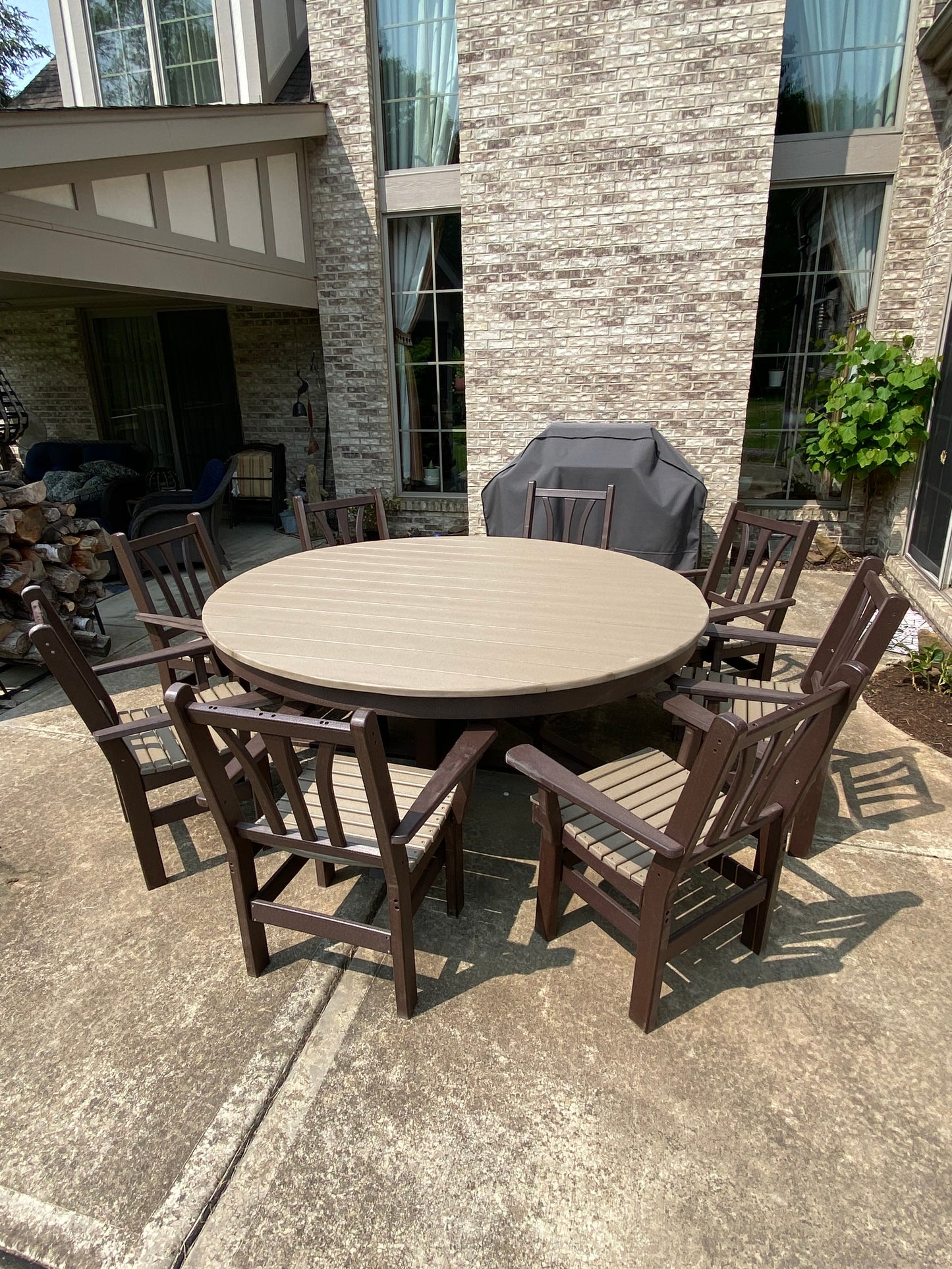 Outdoor Modern FanBack Dining Chair - HDPE - All-Weather