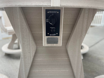 Round Fire Table Set With 4 Chairs - Ready to Ship