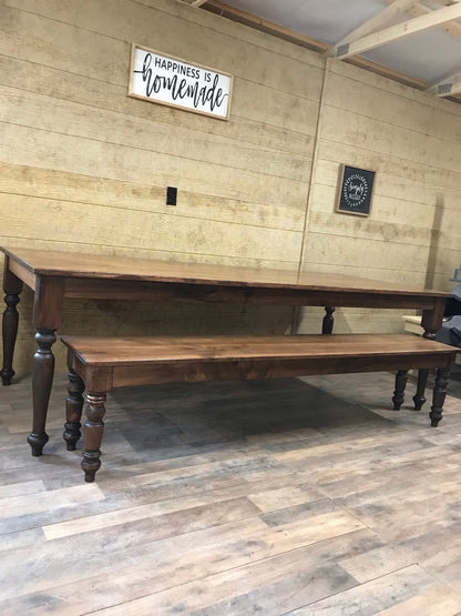 Thin Spindle Leg Bench