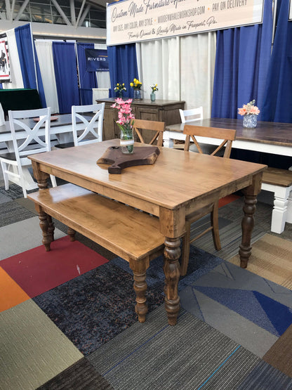 Thin Spindle Leg Bench