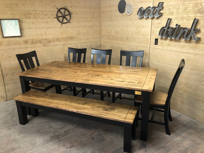 Farmhouse Post Leg Bench